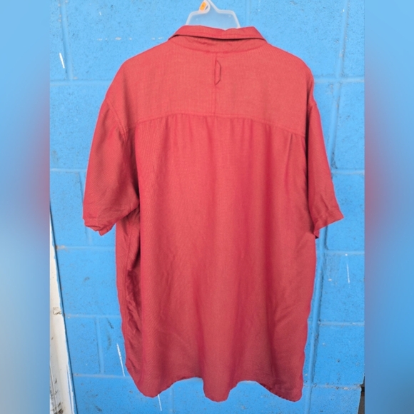 The North Face Men's Red Modal Blend Short Sleeve Button Down Shirt Sz XXL - Picture 6 of 8